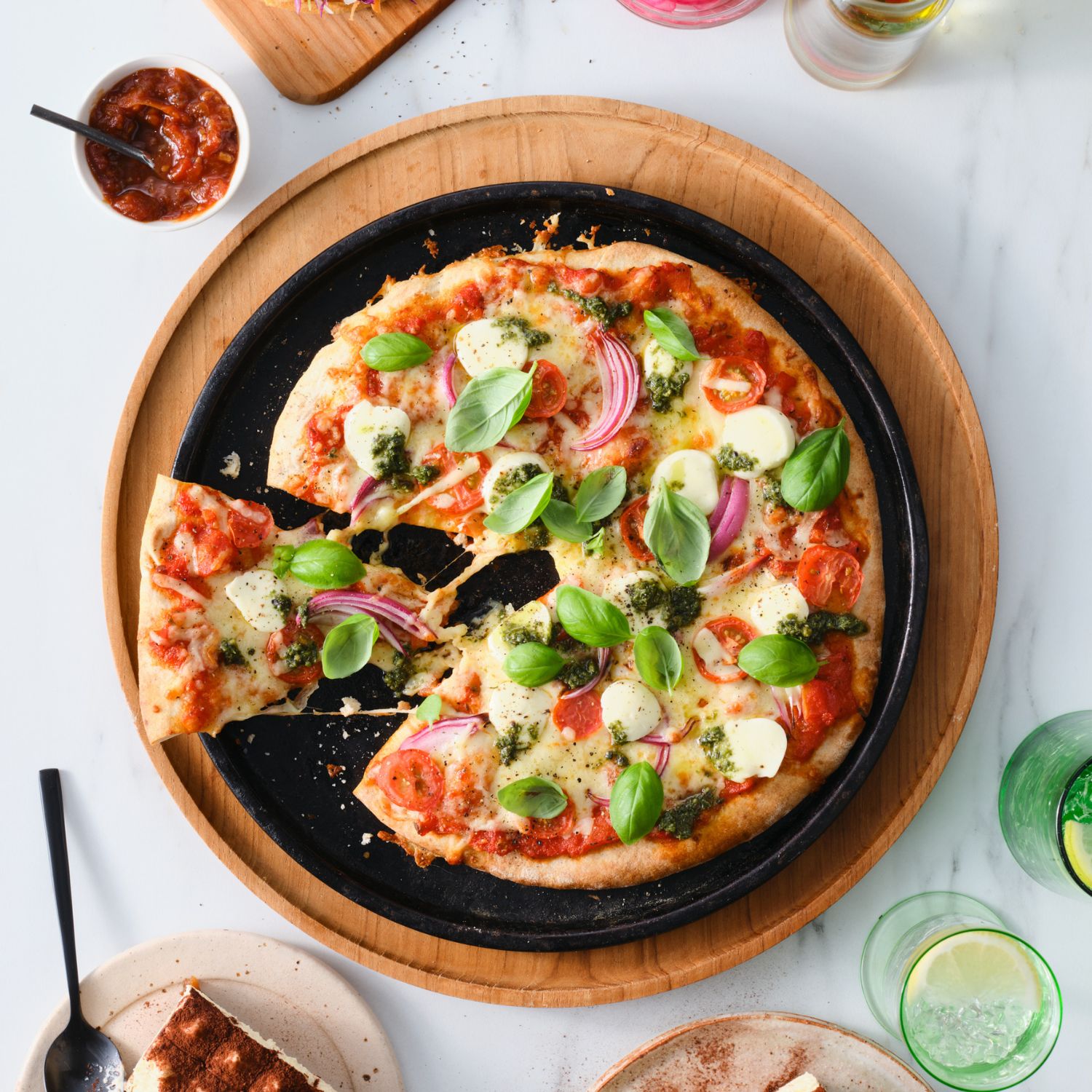 Caprese Pesto Pizza