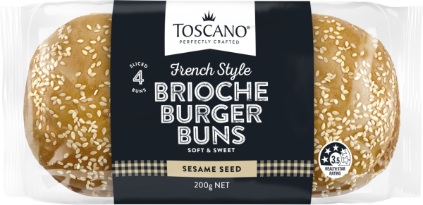 Brioche Burger Buns - Sesame Seed