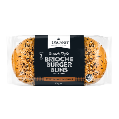 Brioche Burger Bun - Everything Seasoning